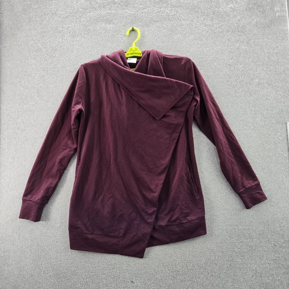 Allsaints Men Sweatshirt MEDIUM Red Dahlia Sweat Wrap Long Sleeve Cardigan